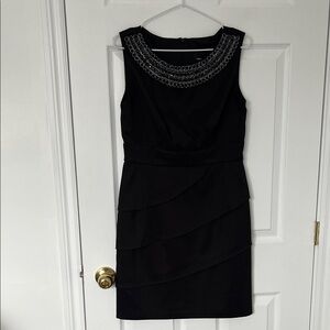 Chic Black Layered Mini Dress